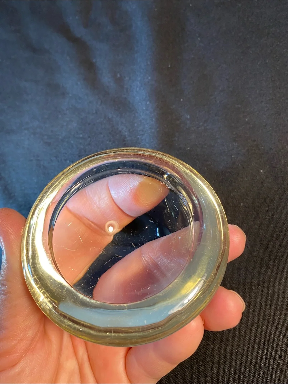 Clear Glass Magnifying Paperweight